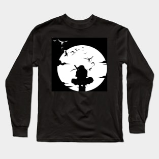 Night Ninja on Moonlight Long Sleeve T-Shirt